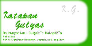 katapan gulyas business card